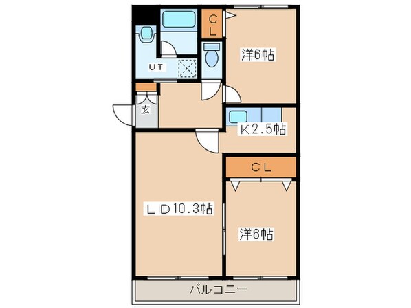 アリエス３の物件間取画像